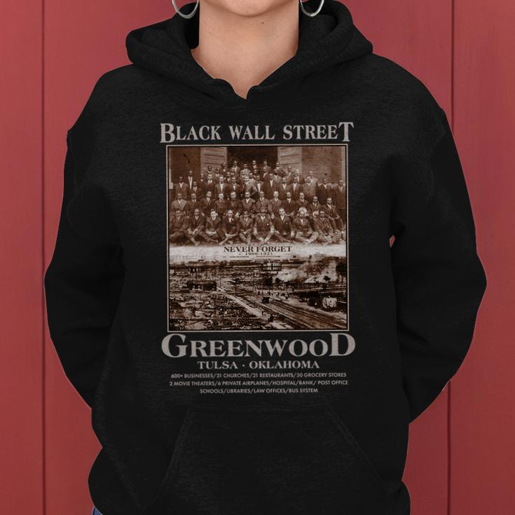Black Wall Street Never Forget Greenwood Tulsa Oklahoma Tshirt Women Hoodie