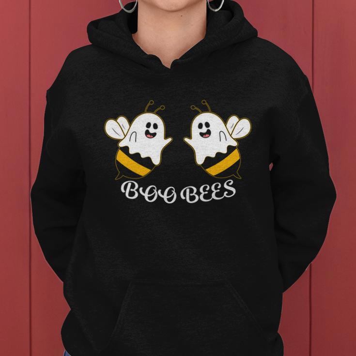 Boo Bees Ghost Halloween Quote Women Hoodie