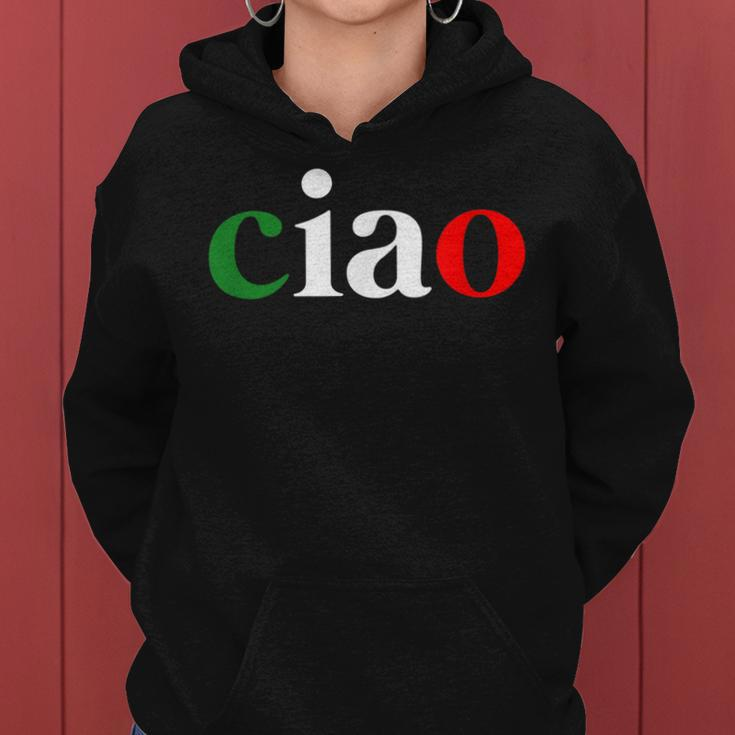 Born In Italy Funny Italian Italy Roots Ciao Women Hoodie Graphic Print Hooded Sweatshirt