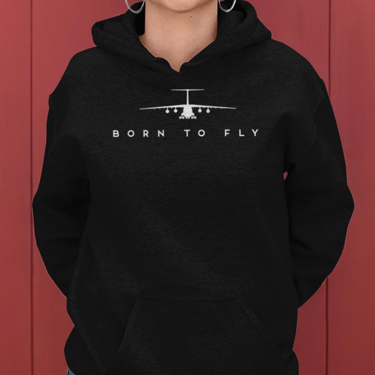 Born To Fly &8211 C-17 Globemaster Pilot Gift Women Hoodie