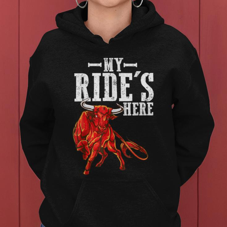 Bull Riding Pbr Rodeo Bull Riders For Western Ranch Cowboys Women Hoodie