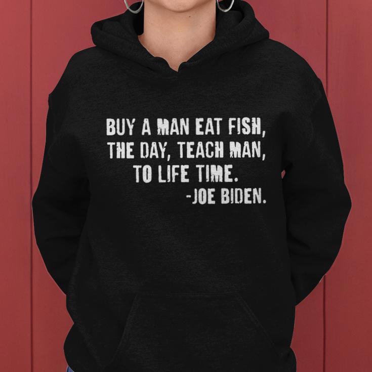 Buy A Man Eat Fish Joe Biden Tshirt Women Hoodie