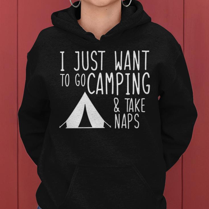 Camping And Napping Women Hoodie