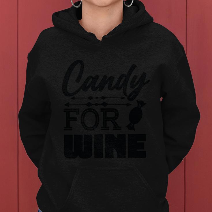 Candy For Wine Halloween Quote Women Hoodie