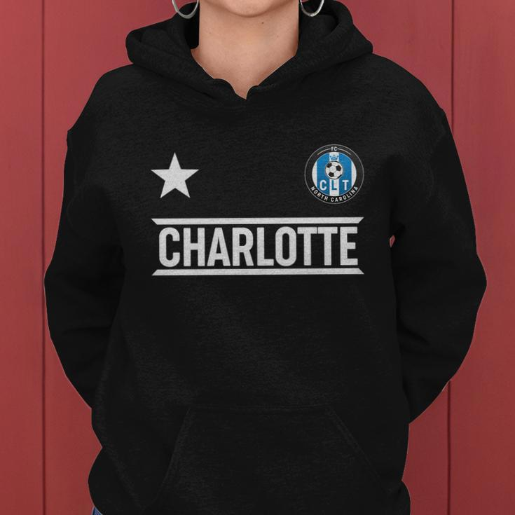 Charlotte North Carolina Soccer Jersey Women Hoodie