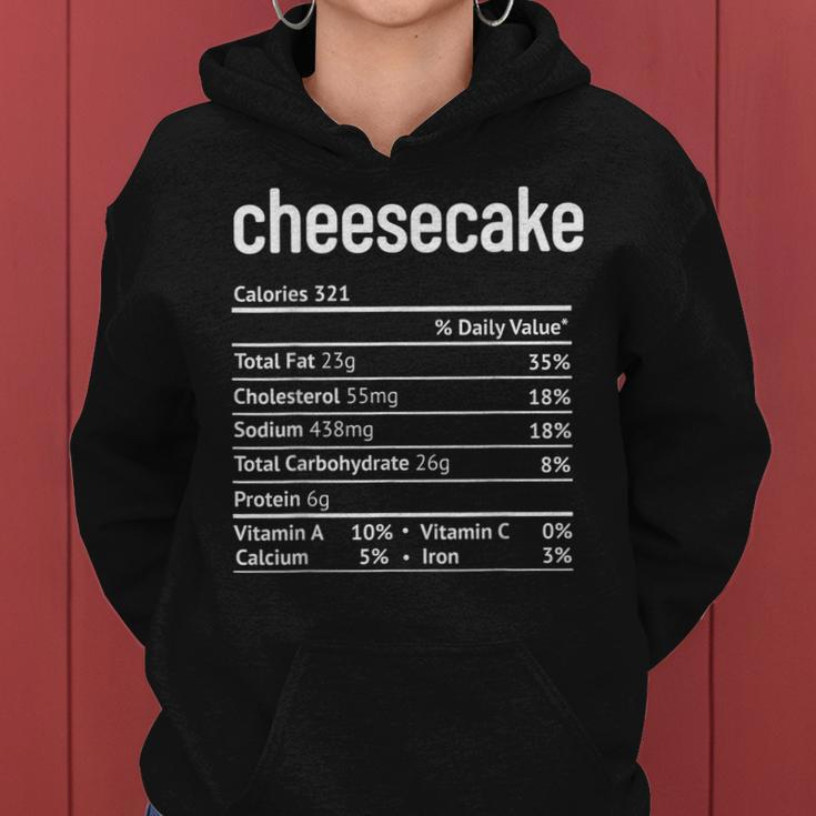 Cheesecake Nutrition Facts Funny Thanksgiving Christmas V2 Women Hoodie