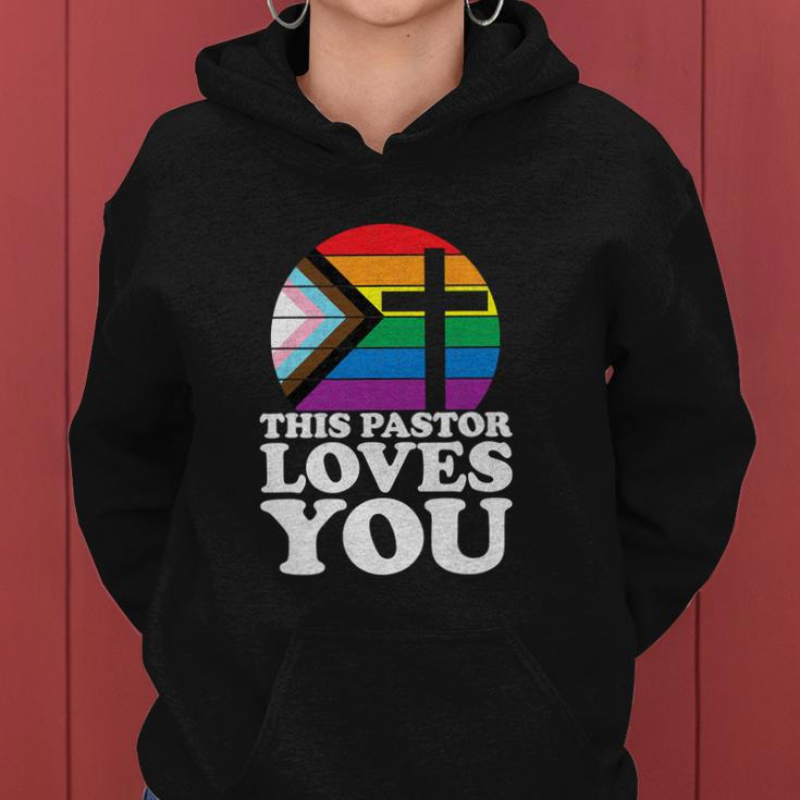 Christian Ally Inclusive Pride Clergy This Pastor Loves You Women Hoodie