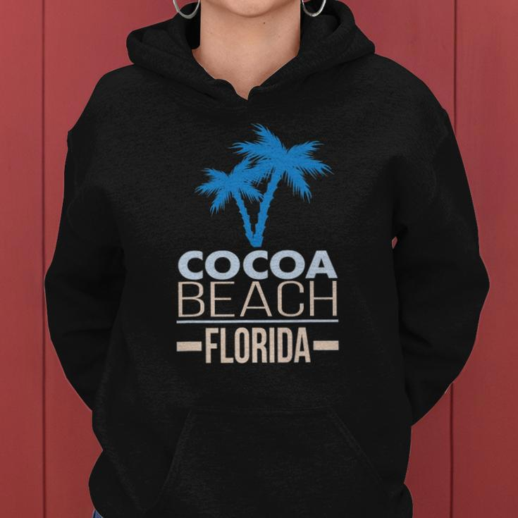 Cocoa Beach Florida Palm Tree Women Hoodie