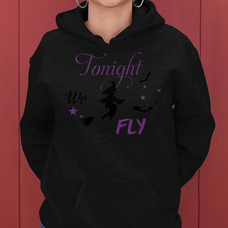 Come We FlyWomen Halloween Funny Witch  Letter  Women Hoodie Graphic Print Hooded Sweatshirt