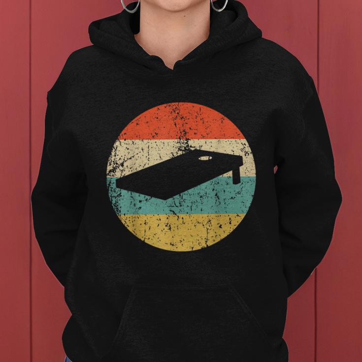 Cornhole Vintage Retro Cornhole Board Women Hoodie