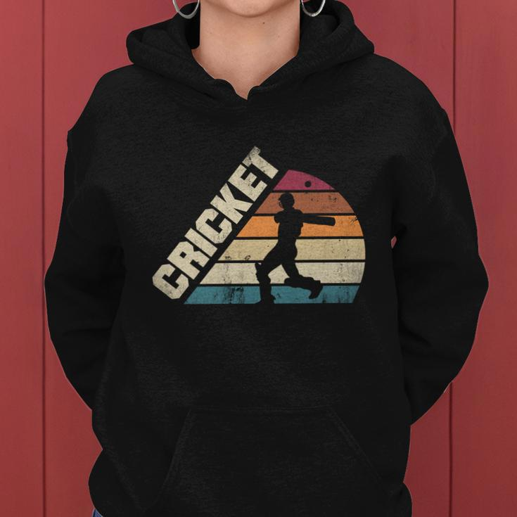 Cricket Sport Game Cricket Player Silhouette Cool Gift Women Hoodie