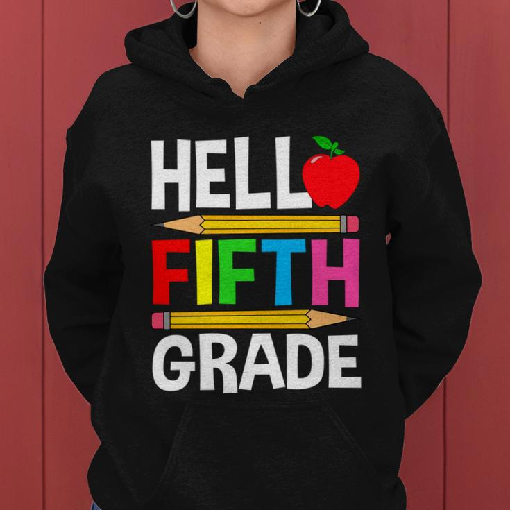 Cute Hello Fifth Grade Outfit Happy Last Day Of School Funny Gift Women Hoodie
