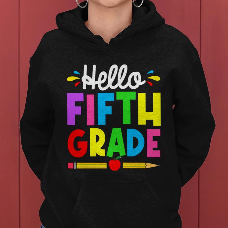 Cute Hello Fifth Grade Outfit Happy Last Day Of School Gift Women Hoodie