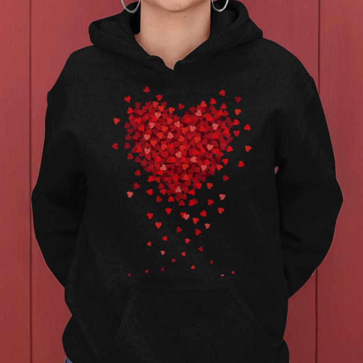 Cute Valentines Day Messy Heart Shapes Women Hoodie