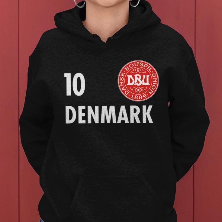 Denmark Danish Soccer No 10 Dbu Logo Women Hoodie