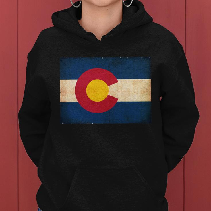 Denver Flag Grunge Colorado Women Hoodie