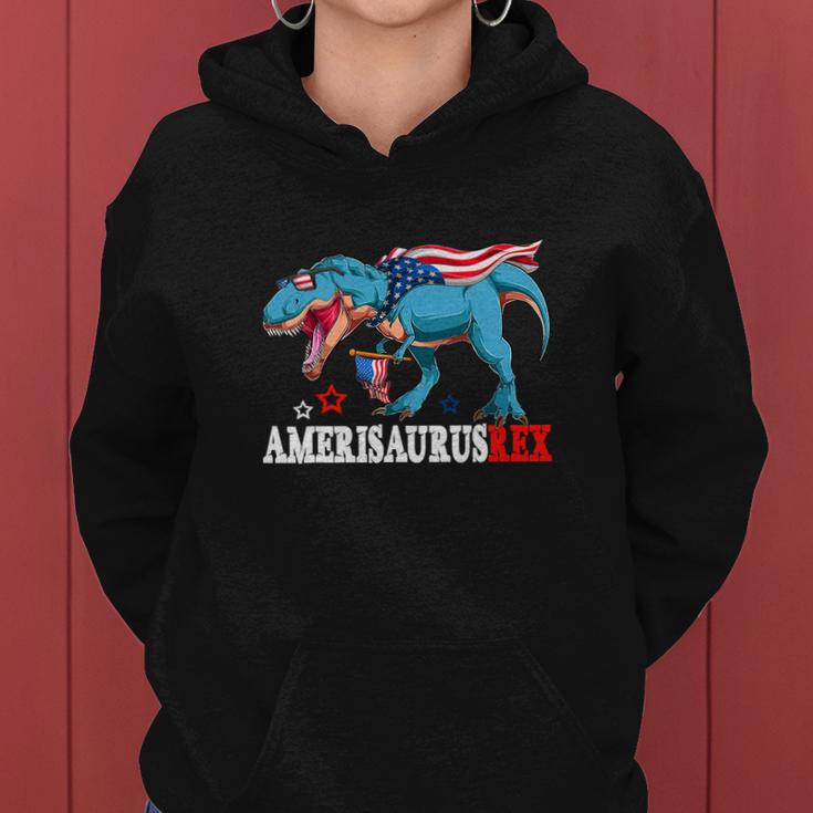 Dinosaur 4Th Of July Kids Boys Funny Women Hoodie