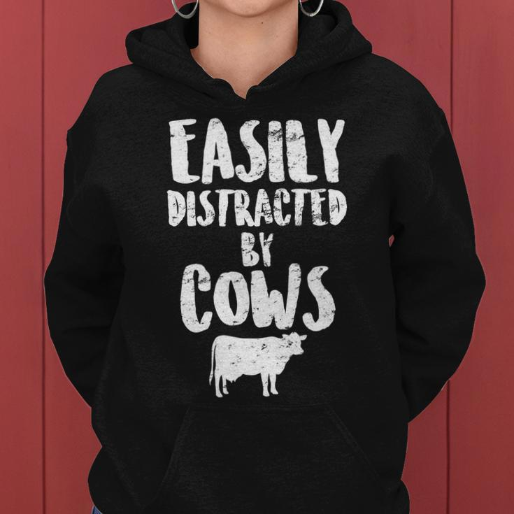 Easily Distracted By Cows Tshirt Women Hoodie
