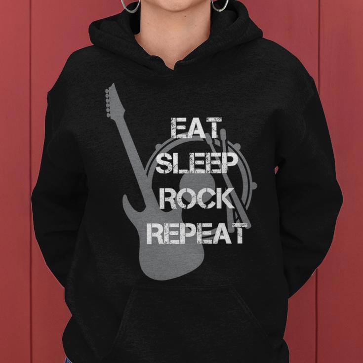 Eat Sleep Rock Repeat Women Hoodie