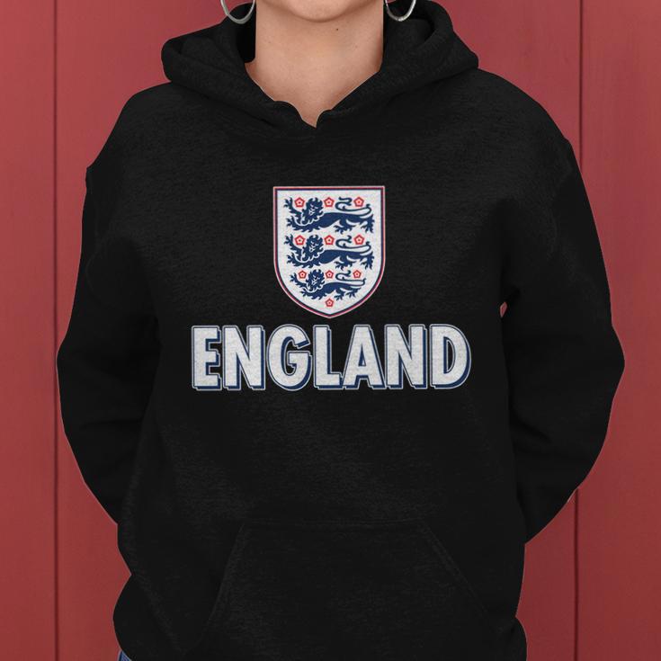 England Soccer Three Lions Flag Logo Women Hoodie