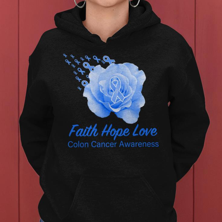 Faith Hope Love Colon Cancer Awareness Women Hoodie