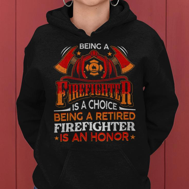 Firefighter Funny Gift Heroic Fireman Gift Idea Retired Firefighter V2 Women Hoodie