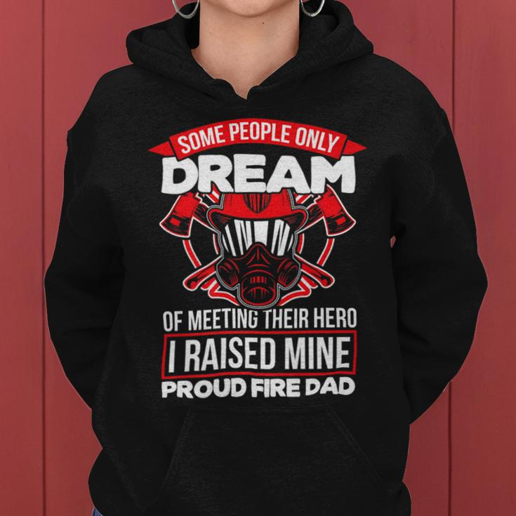Firefighter Proud Fire Dad Firefighter Dad Of A Fireman Father _ V2 Women Hoodie