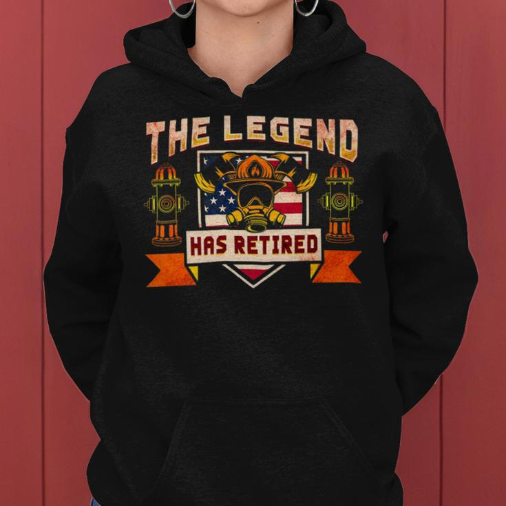 Firefighter The Legend Has Retired Fireman Firefighter _ Women Hoodie