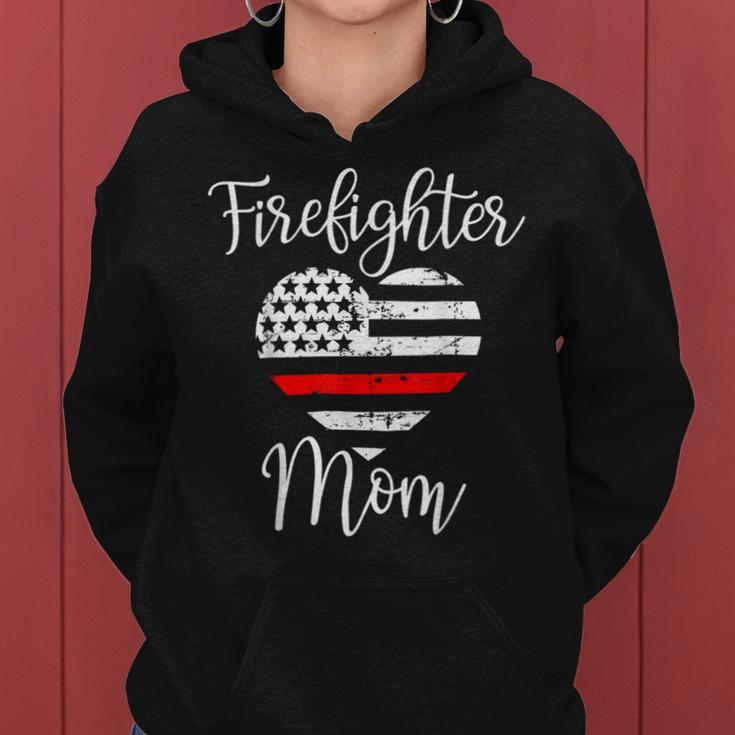 Firefighter Thin Red Line Firefighter Mom Gift From Son Fireman Gift Women Hoodie