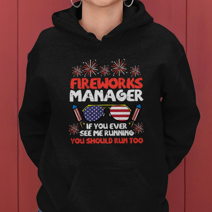 Fireworks Director Run Funny Fourth Of July 4Th Usa Freedom V2 Women Hoodie
