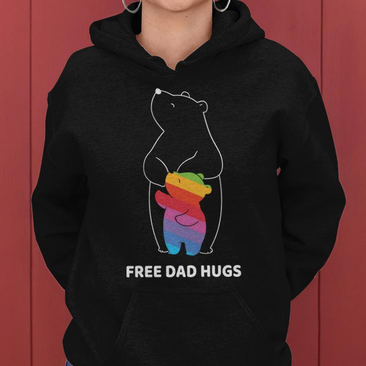Free Dad Hugs Rainbow Lgbt Pride Month Women Hoodie
