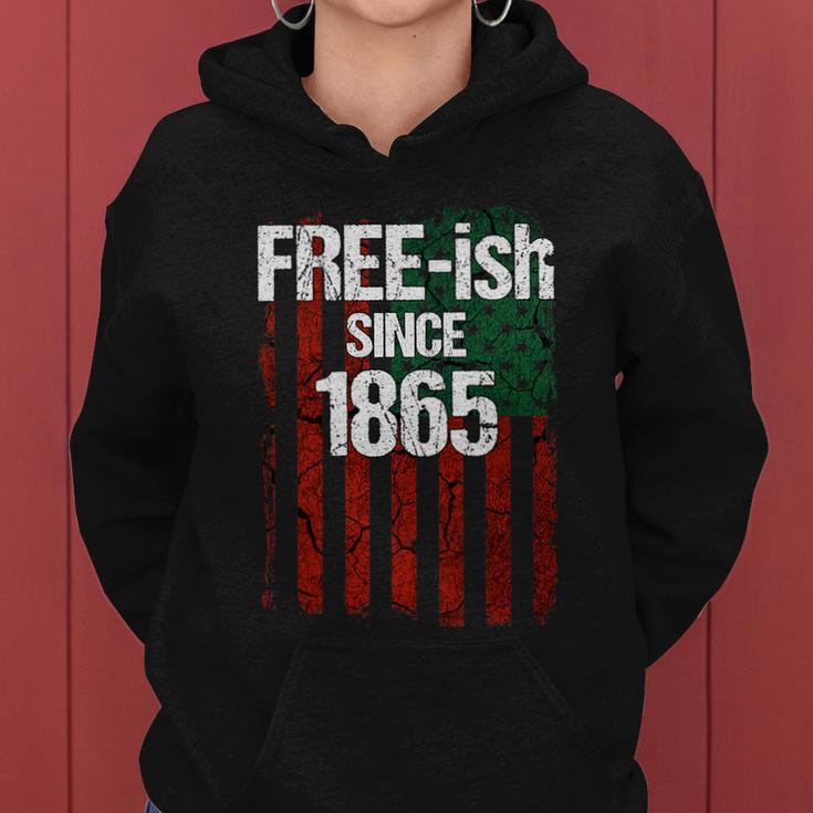 Freeish Since 1865 Juneteenth Day Flag Black Pride Flag Women Hoodie