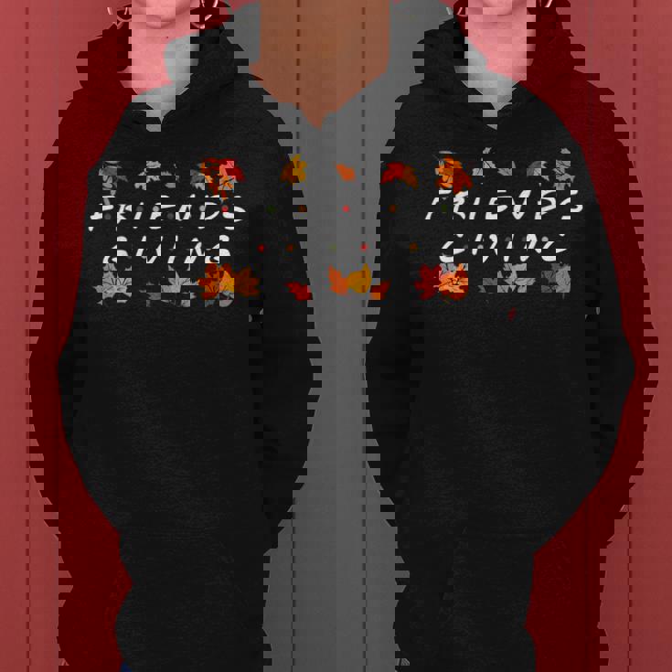 Friendsgiving Fall Autumn Friends & Family Thanksgiving Women Hoodie Graphic Print Hooded Sweatshirt