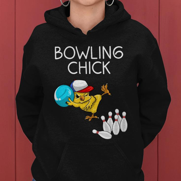 Funny Bowling Gift For Women Cute Bowling Chick Sports Athlete Gift Women Hoodie