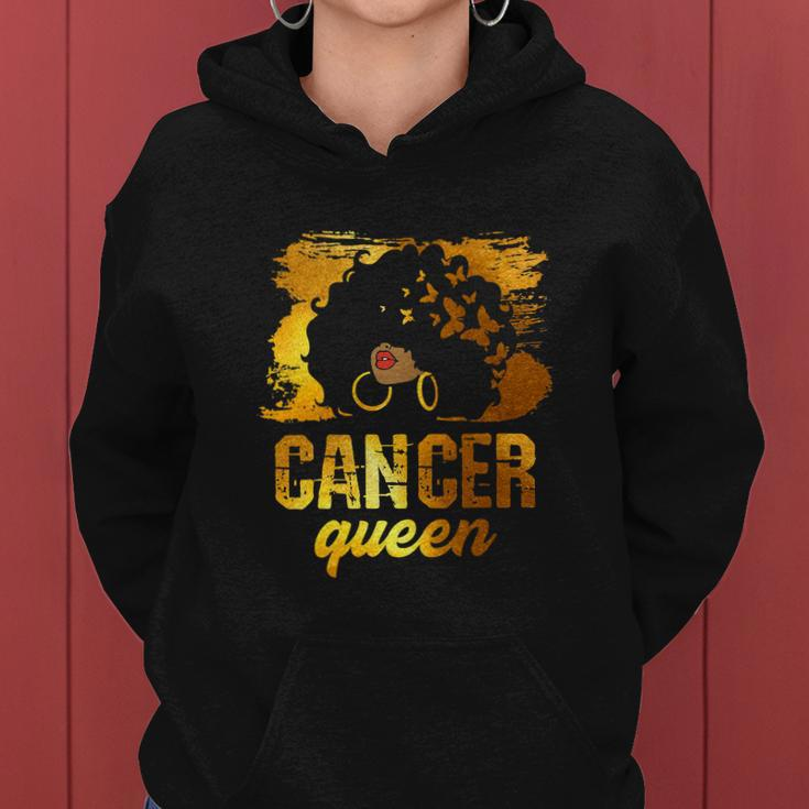 Funny Cancer Queen Afro Born In June 21 To July 22 Birthday Women Hoodie