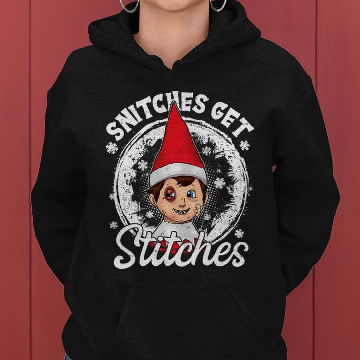 Funny Christmas Snitches Get Stitches Tshirt Women Hoodie