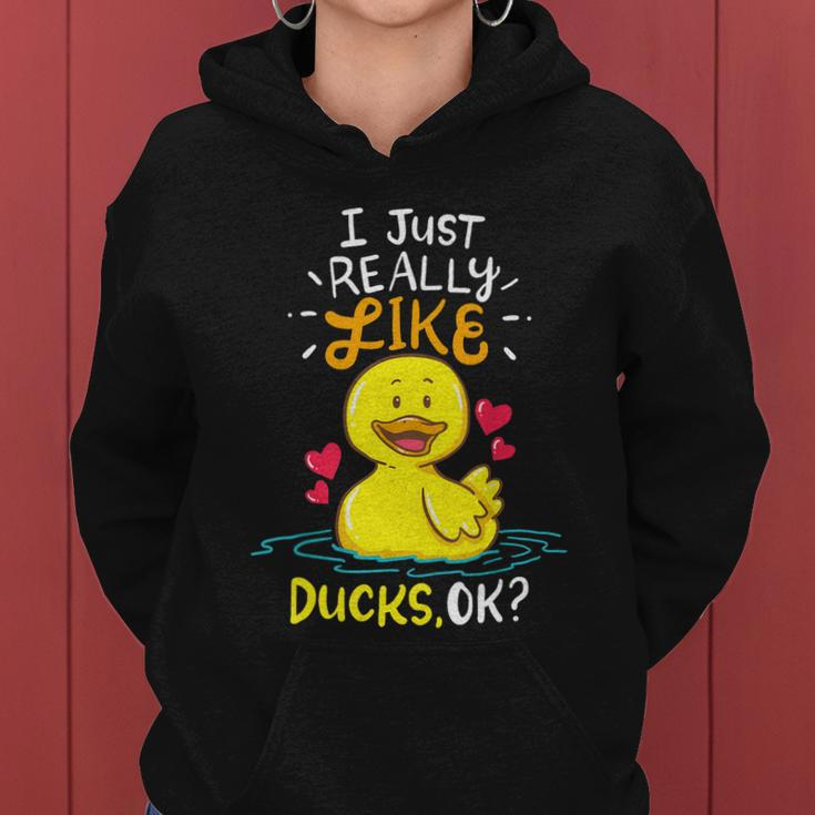 Funny Duck Ducks Rubber Gift Women Hoodie