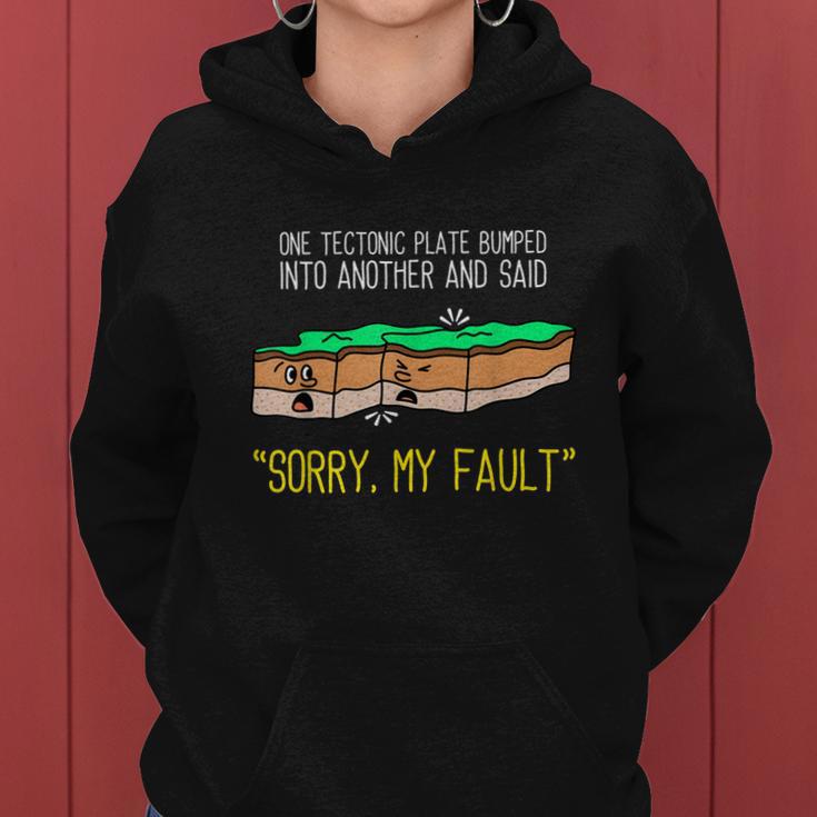 Funny Earth Science Pun Plate Tectonic Geology Women Hoodie