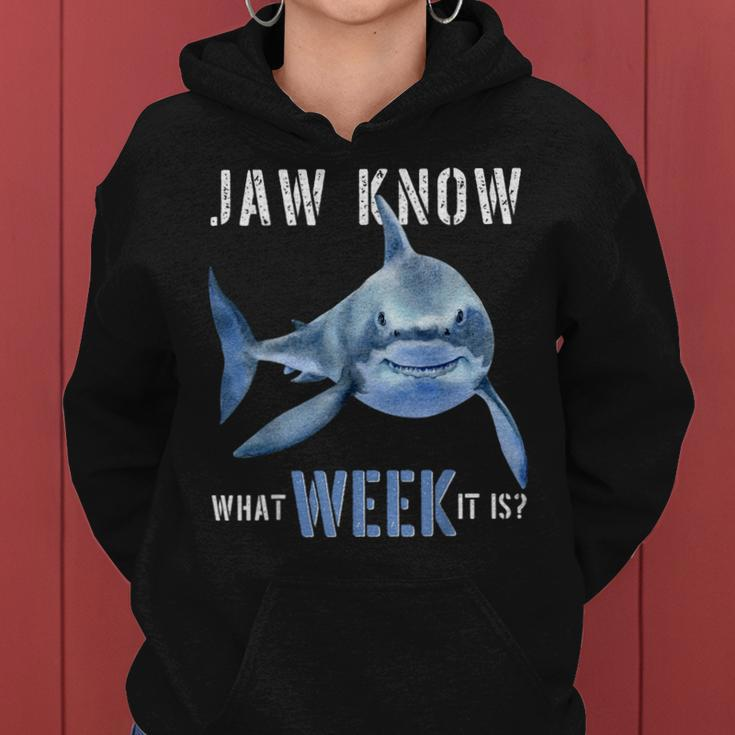 Funny Jaw Know What Week It Is Shark 2022 Funny Shark Kids Women Hoodie