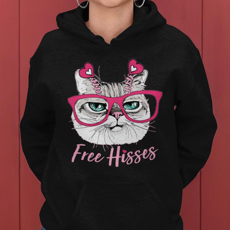 Funny Valentine Cat Free Hisses Women Hoodie