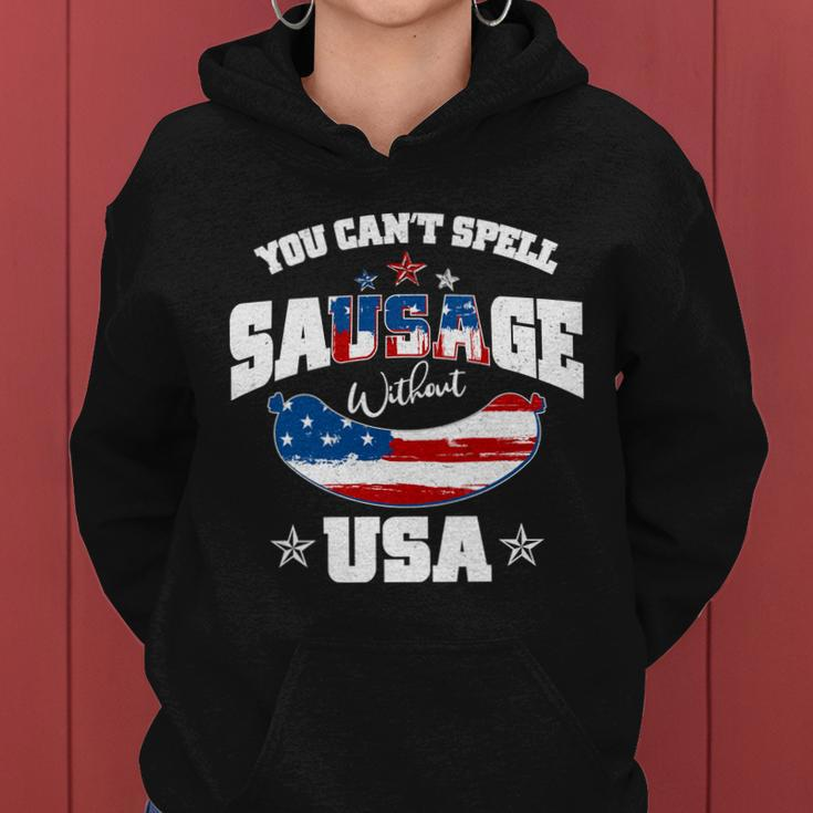 Funny You Cant Spell Sausage Without Usa Women Hoodie