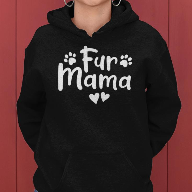 Fur Mama Paw Floral Design Dog Mom Mothers Day Women Hoodie