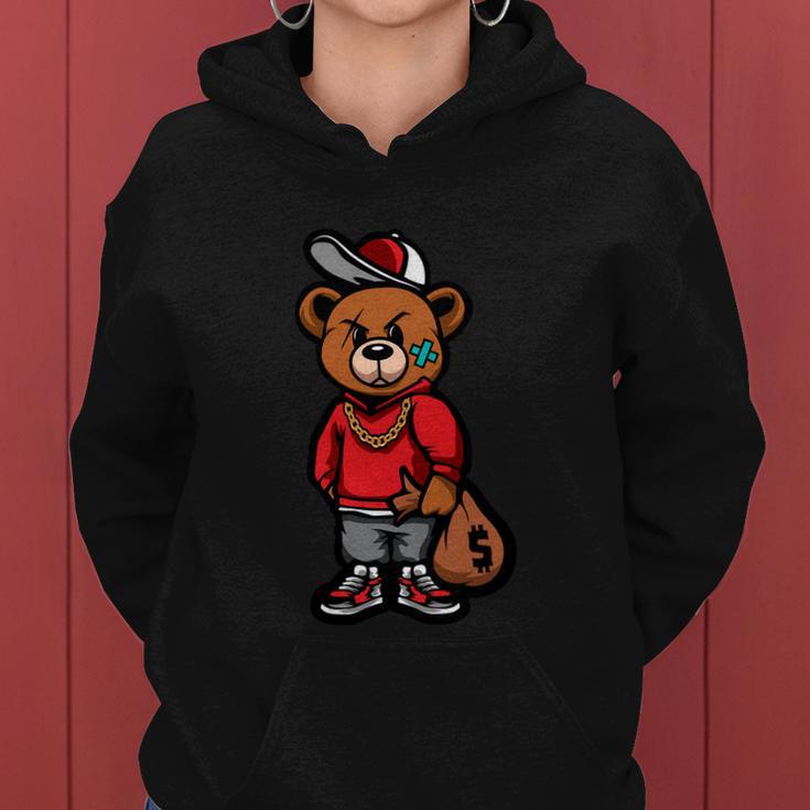 Gangster Teddy Bear Money Bags Good Chain Necklace Sneaker Tshirt Women Hoodie