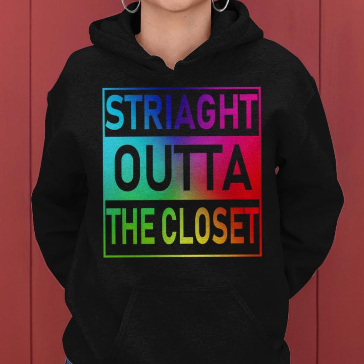 Gay Pride Straight Outta The Closet Tshirt Women Hoodie