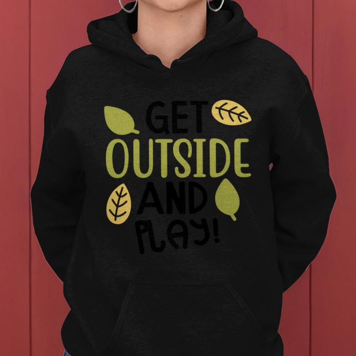 Get Outside And Play Halloween Quote V3 Women Hoodie