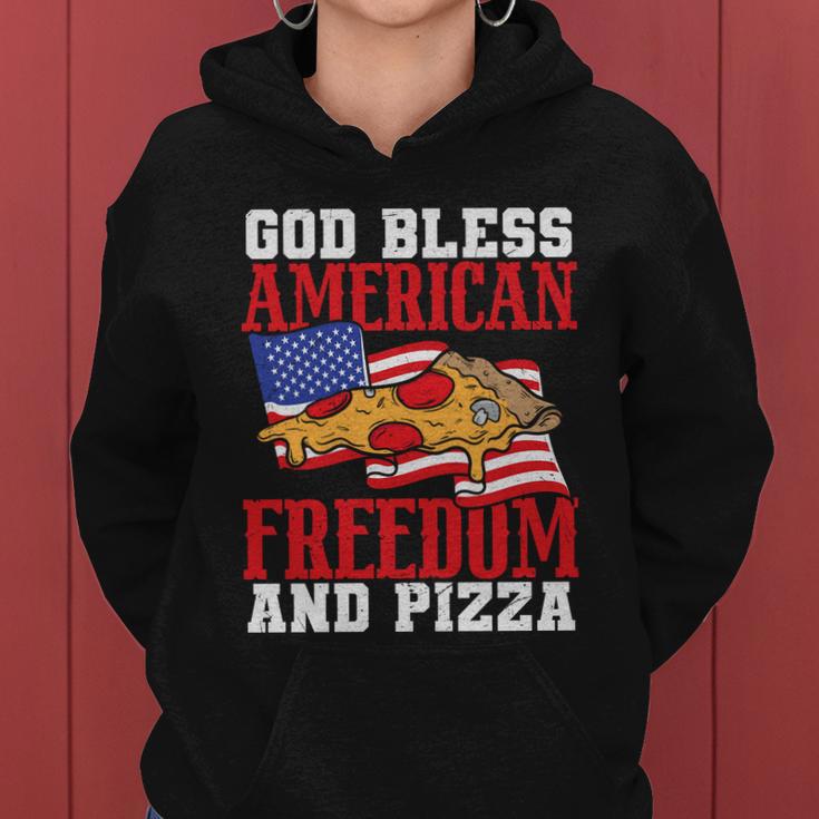 God Bless American Freedom And Pizza Plus Size Shirt For Men Women And Family Women Hoodie