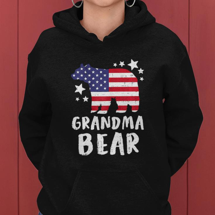 Grandma Bear Grandmother Funny 4Th Of July Women Hoodie
