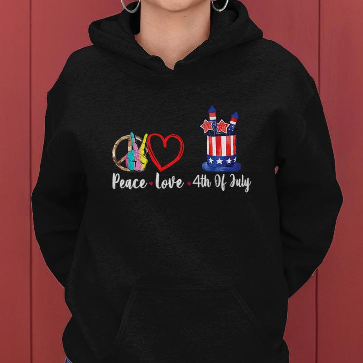 Happy Peace Love 4Th Of July Sublimation Women Hoodie