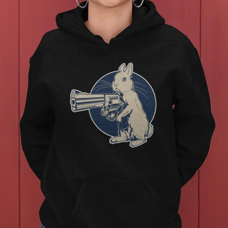 Hare Trigger Gangster Bunny Women Hoodie