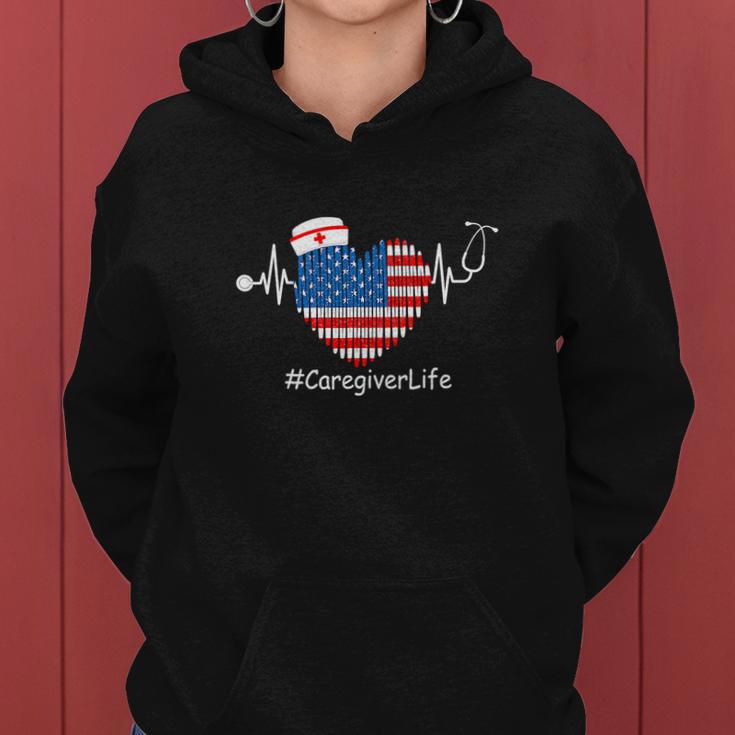 Heartbeat Patriotic Funny 4Th Of July Women Hoodie